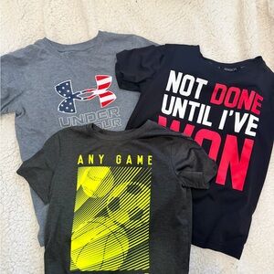 Under Armour Kids T-Shirt Trio - Gray, Black, Yellow